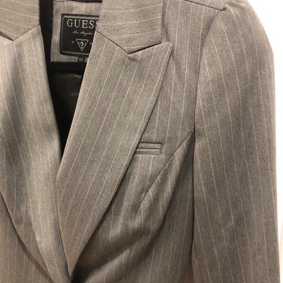 Guess puff sleeve blazer suit jacket size XS Vintage Y2k - Picture 7 of 8